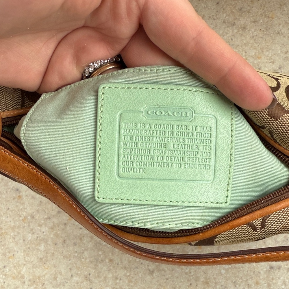Vintage Coach Y2K with mint green suede - Picture 6 of 6